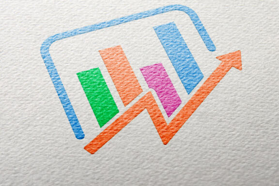 Statictic of accounting logo design vector