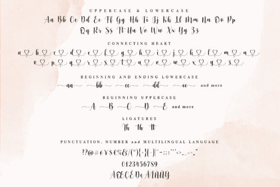 romantic together - a chic script font