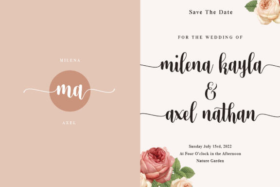 romantic together - a chic script font