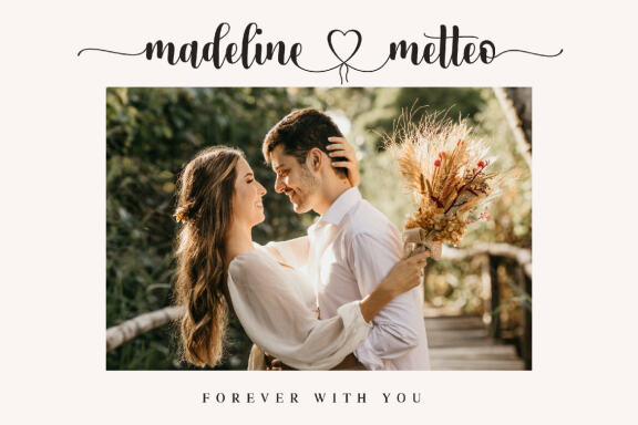 romantic together - a chic script font