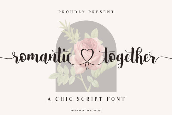 romantic together - a chic script font