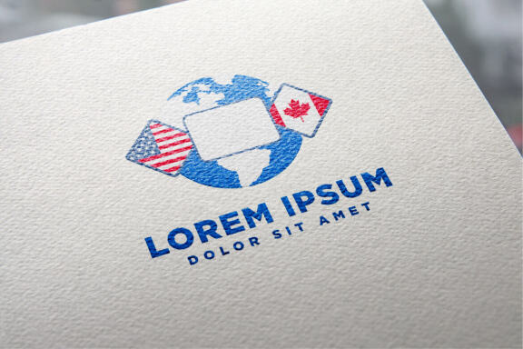 Canada and USA logo design vector