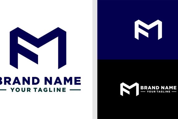 Initial Letter MF Logo - Minimal Business Logo Stock Vector | Adobe Stock