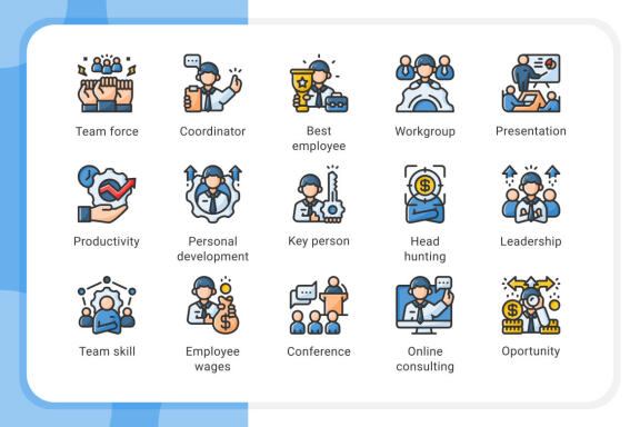 Business and Employees Icon Pack Vol.01