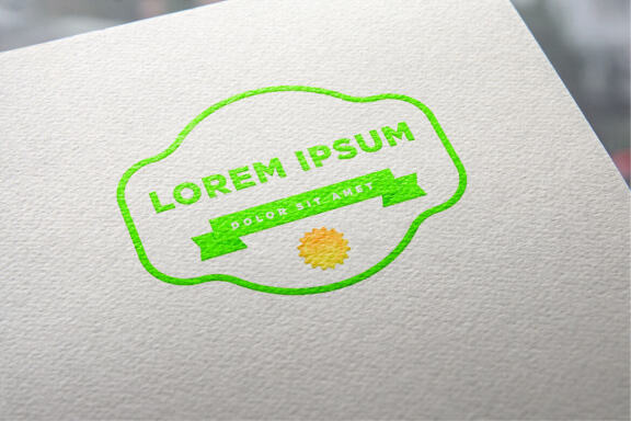 Green emblem logo design vector illustration