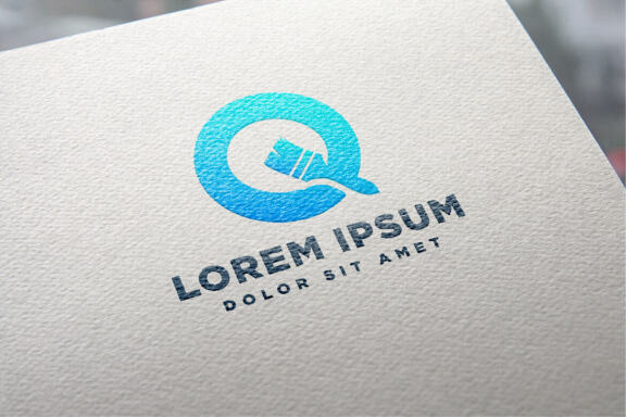 Initial O with brush  design logo vector template illustration