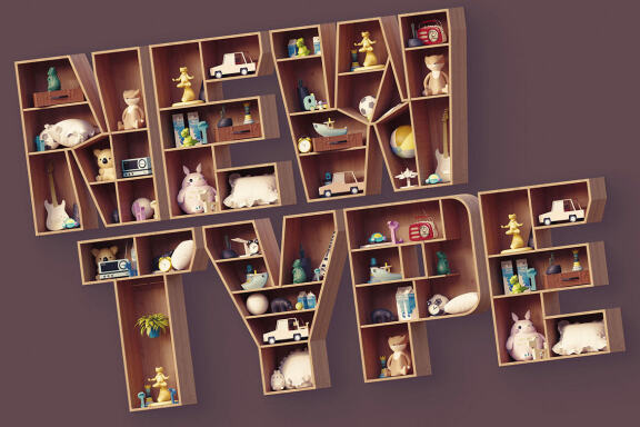 Cabinet Shelves - 3D Lettering