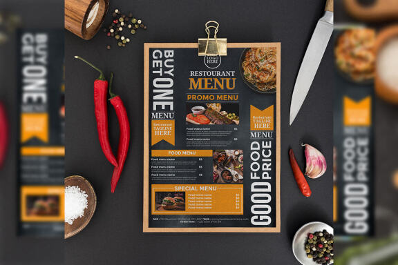 Restaurant menu