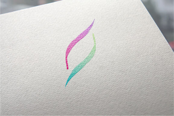 Double thin quill icon vector logo template design