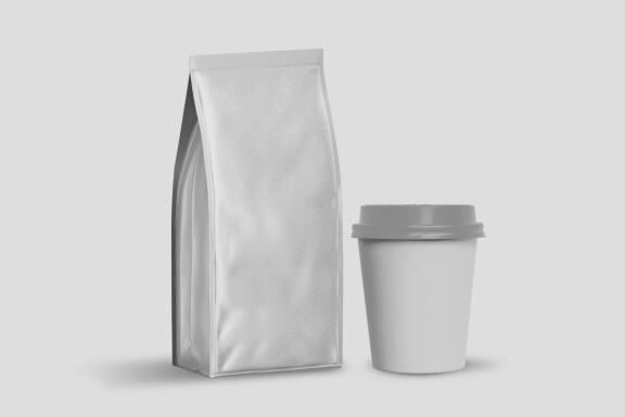 Coffee Cup & Bag Packaging FREE Mockup
