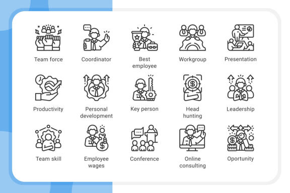 Business and Employees Icon Pack Vol.01