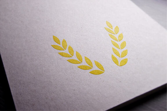 Agriculture gold emblem icon design logo vector