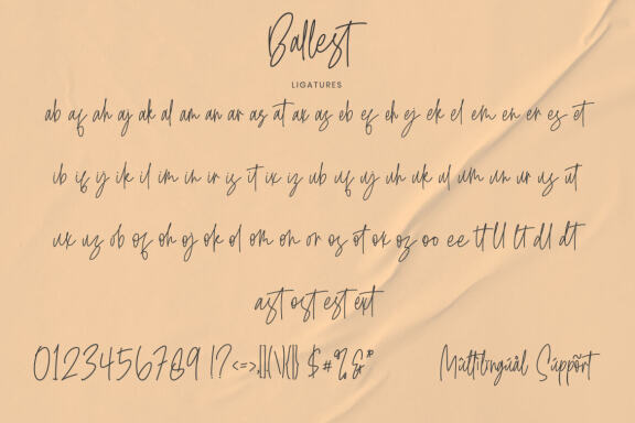 Ballest - Monoline Signature Font