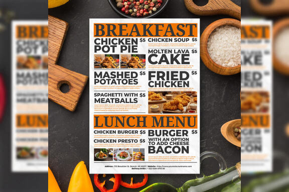 Restaurant menu