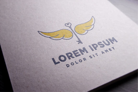 Key wing logo template vector design illustration