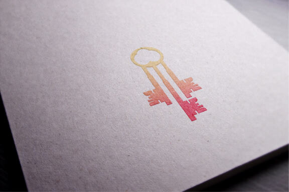 Key lock icon design logo template vector