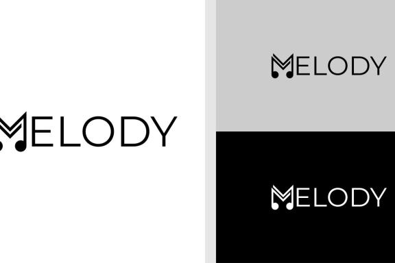 MELODY LOGO WORDMARK SIMPLE EDITABLE