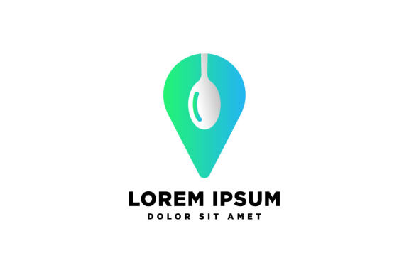 Food point  template design logo vector