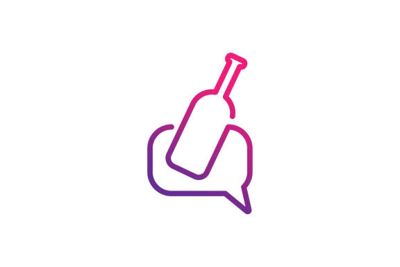 Message bottle logo design template vector