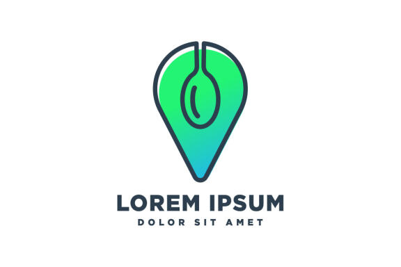 Food point icon template design logo vector