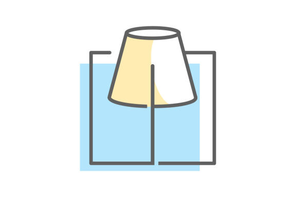 Home lamp interior icon design logo template vector