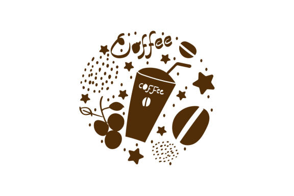 Coffee icon flat design template vector