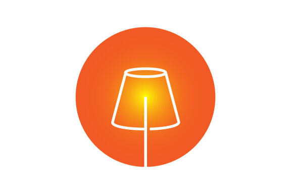 Home lamp interior icon design vector template