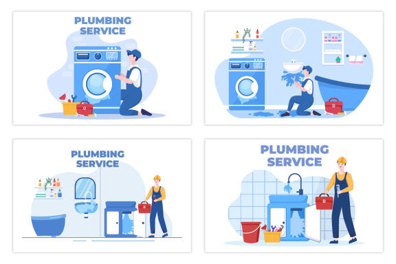 20 Plumbing Service Illustration