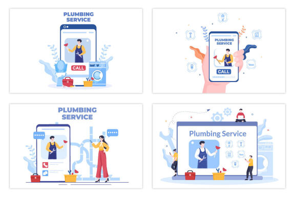 20 Plumbing Service Illustration