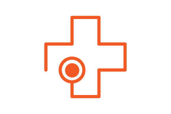 Cross medical logo design template vector illustration