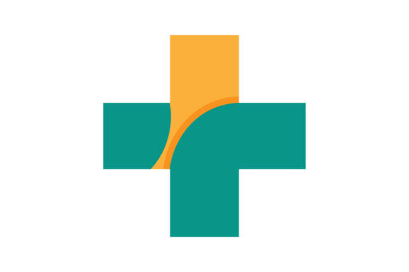 Cross medical logo design template vector illustration