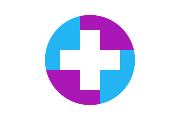 Cross medical logo design template vector illustration
