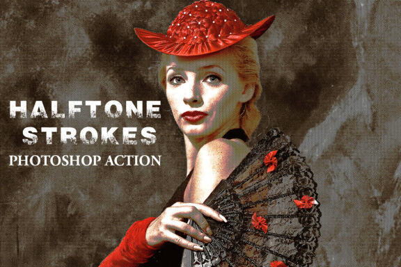 Halftone Strokes Photoshop Action