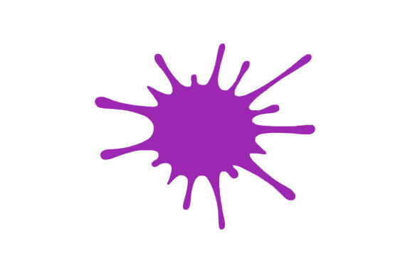 Paint splatter or Round splash  icon design template vector