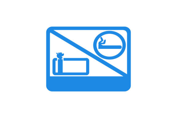 No smoking and fire icon design vector