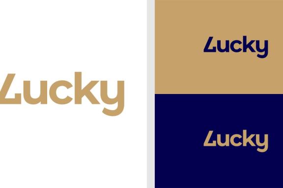 LUCKY LOGO WORDMARK NUMBER SEVEN EDITABLE