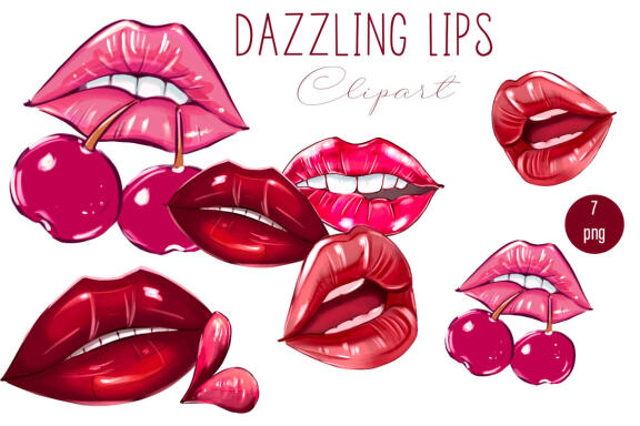 Dazzling lips clipart