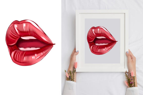 Dazzling lips clipart