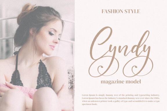 Cyndi aulya – Beautiful Script Font
