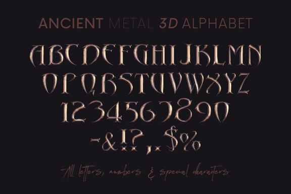 Ancient Metal - 3D Lettering