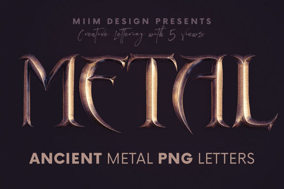 Ancient Metal - 3D Lettering