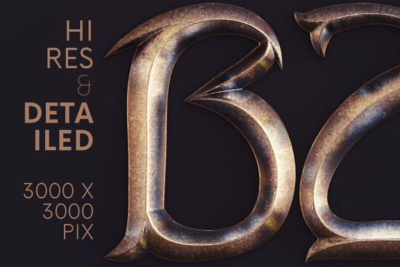Ancient Metal - 3D Lettering