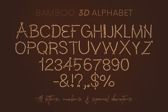 Bamboo - 3D Lettering