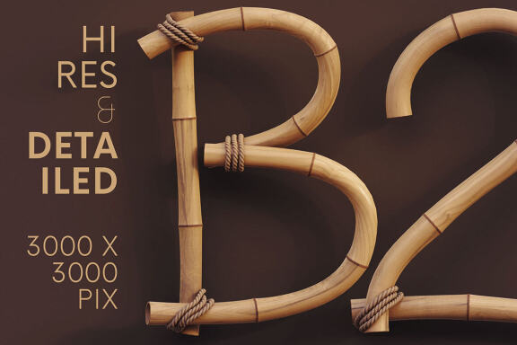 Bamboo - 3D Lettering