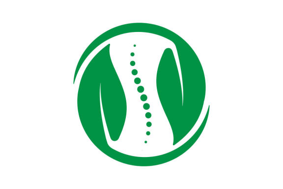 Chiropractic leaf nature logo design vector