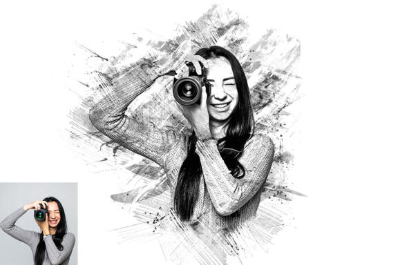 Ink Pen Sketch Photoshop Action