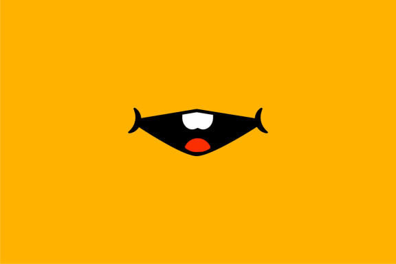 smile face laughing logo vector template graphic design