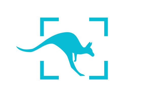 Kangaroo object target logo design template vector