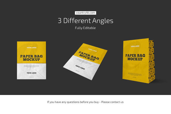 Kraft Paper Bag Mockup Set