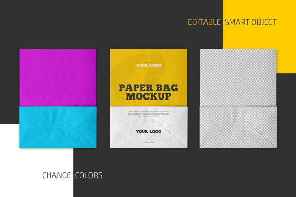 Kraft Paper Bag Mockup Set